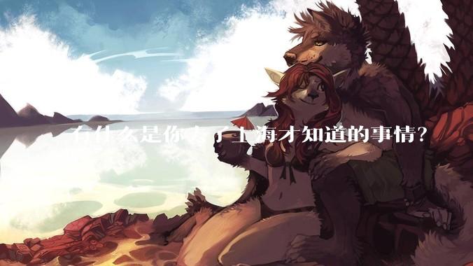 有什么是你去了上海才知道的事情？